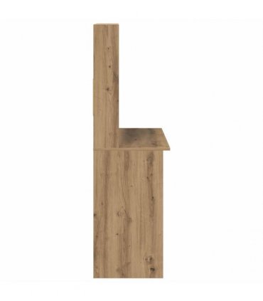 vidaXL Desk with Shelves Artisan Oak 102x45x148 cm Engineered Wood