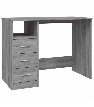 vidaXL Desk with Drawers Grey Sonoma 102x50x76 cm Engineered Wood