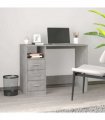 vidaXL Desk with Drawers Concrete Grey 102x50x76 cm Engineered Wood
