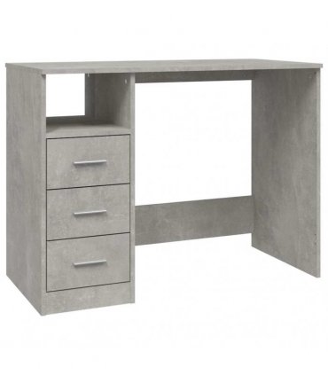 vidaXL Desk with Drawers Concrete Grey 102x50x76 cm Engineered Wood