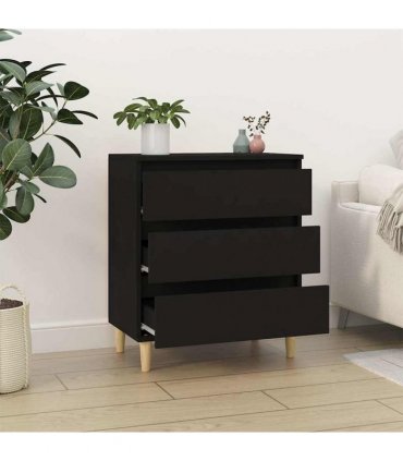 vidaXL Sideboard Black 60x35x70 cm Engineered Wood