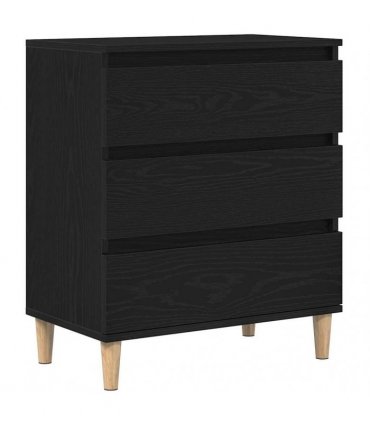 vidaXL Sideboard with Drawer Black Oak 60 x 35 x 70 cm Engineered Wood — V0672037890