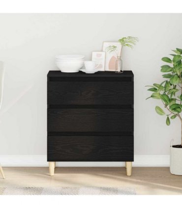 vidaXL Sideboard with Drawer Black Oak 60 x 35 x 70 cm Engineered Wood — V0672037890