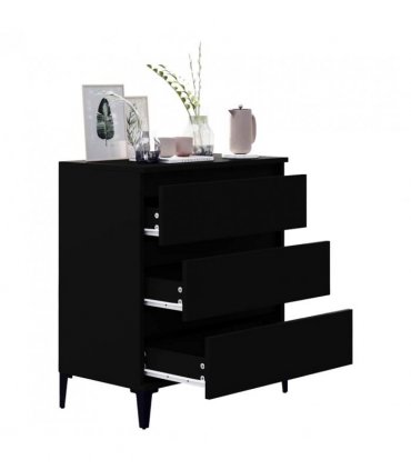 vidaXL Sideboard | Black | Engineered wood | Medium | Sideboard | Rectangular — V0672037894