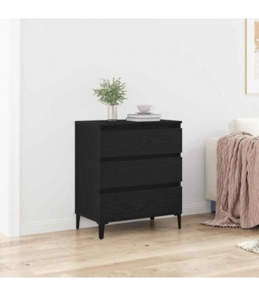 vidaXL Sideboard with Drawer Black Oak 60 x 35 x 70 cm Engineered Wood — V0672037899