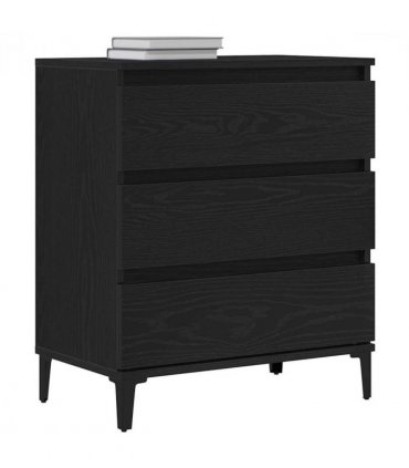 vidaXL Sideboard with Drawer Black Oak 60 x 35 x 70 cm Engineered Wood — V0672037899