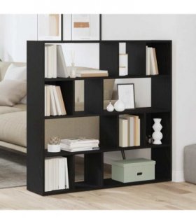 vidaXL Book Cabinet/Room Divider Black Oak 105x24x102 cm