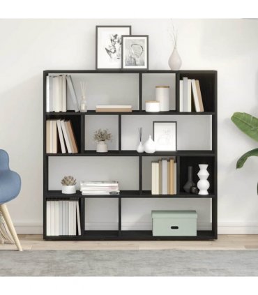 vidaXL Book Cabinet/Room Divider Black Oak 105x24x102 cm