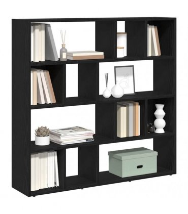 vidaXL Book Cabinet/Room Divider Black Oak 105x24x102 cm