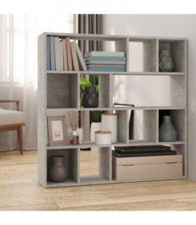 vidaXL Book Cabinet/Room Divider Concrete Grey 105x24x102 cm