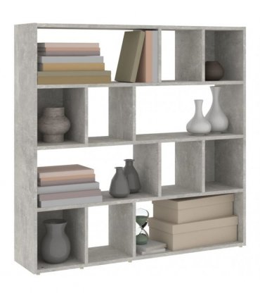 vidaXL Book Cabinet/Room Divider Concrete Grey 105x24x102 cm