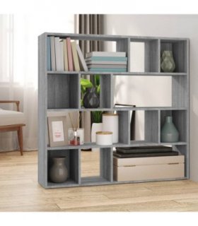 vidaXL Book Cabinet/Room Divider Grey Sonoma 105x24x102 cm