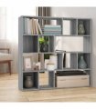 vidaXL Book Cabinet/Room Divider Grey Sonoma 105x24x102 cm