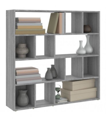 vidaXL Book Cabinet/Room Divider Grey Sonoma 105x24x102 cm