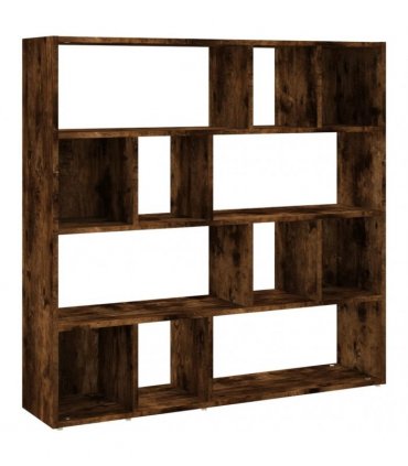 vidaXL Book Cabinet/Room Divider Smoked Oak 105x24x102 cm