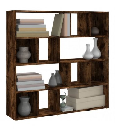 vidaXL Book Cabinet/Room Divider Smoked Oak 105x24x102 cm