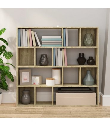 vidaXL Book Cabinet/Room Divider Sonoma Oak 105x24x102 cm