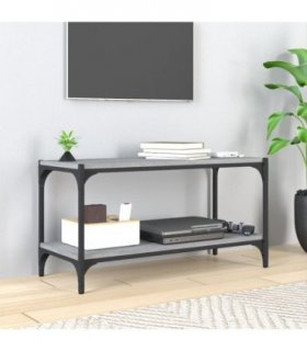 vidaXL TV Cabinet Grey Sonoma 80x33x41 cm Engineered Wood and Steel