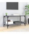 vidaXL TV Cabinet Grey Sonoma 80x33x41 cm Engineered Wood and Steel