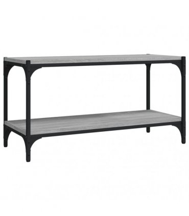 vidaXL TV Cabinet Grey Sonoma 80x33x41 cm Engineered Wood and Steel