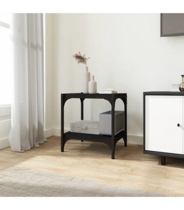 vidaXL TV Cabinet Black 40x33x41 cm Engineered Wood and Steel