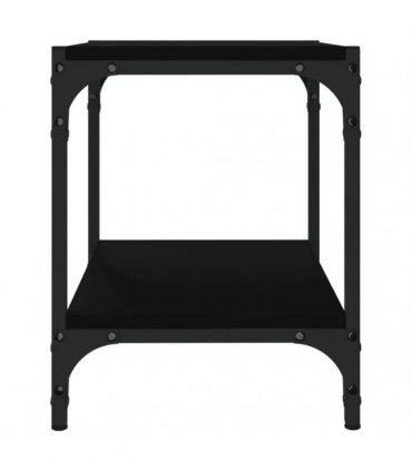vidaXL TV Cabinet Black 40x33x41 cm Engineered Wood and Steel