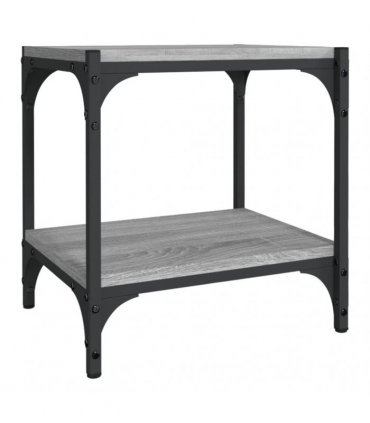 vidaXL TV Cabinet Grey Sonoma 40x33x41 cm Engineered Wood and Steel