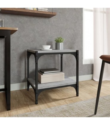 vidaXL TV Cabinet Grey Sonoma 40x33x41 cm Engineered Wood and Steel