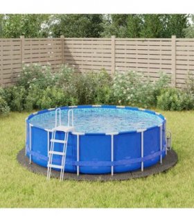 vidaXL Pool Ground Cloth Light Grey Ø366 cm Polyester Geotextile — Size: Ø 366 cm