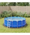 vidaXL Pool Ground Cloth Light Grey Ø366 cm Polyester Geotextile — Size: Ø 366 cm