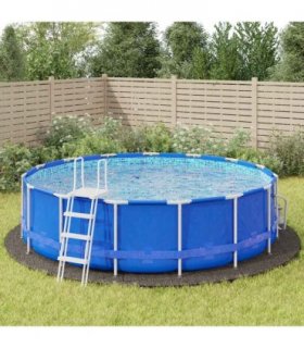 vidaXL Pool Ground Cloth Light Grey Ø550 cm Polyester Geotextile — Size: Ø 550 cm — V0672037953