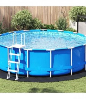 vidaXL Pool Ground Sheet Folding Black Ø 366 cm Non-woven Fabric