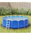 vidaXL Pool Ground Cloth Light Grey Ø306 cm Polyester Geotextile — Size: Ø 306 cm