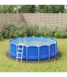 vidaXL Pool Ground Cloth Light Grey Ø366 cm Polyester Geotextile — Size: Ø 366 cm — V0672037962