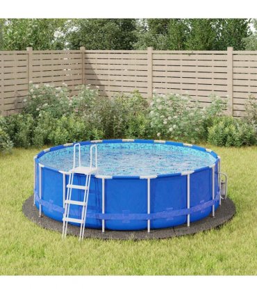 vidaXL Pool Ground Cloth Light Grey Ø366 cm Polyester Geotextile — Size: Ø 366 cm — V0672037962