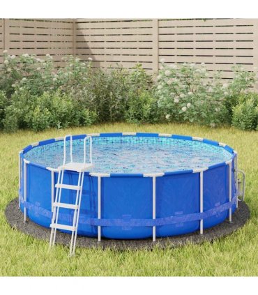 vidaXL Pool Ground Cloth Light Grey Ø306 cm Polyester Geotextile — Size: Ø 306 cm — V0672037965
