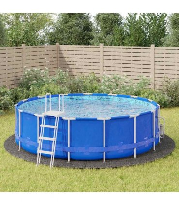 vidaXL Pool Ground Cloth Light Grey Ø500 cm Polyester Geotextile — Size: Ø 500 cm