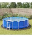 vidaXL Pool Ground Cloth Light Grey Ø500 cm Polyester Geotextile — Size: Ø 500 cm