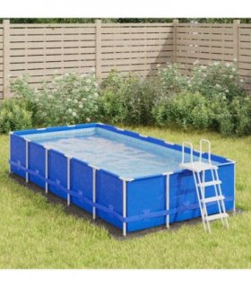 vidaXL Pool Ground Cloth Light Grey 420x220 cm Polyester Geotextile — Size: 420 x 220 cm