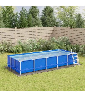 vidaXL Pool Ground Cloth Light Grey 550x280 cm Polyester Geotextile — Size: 550 x 280 cm