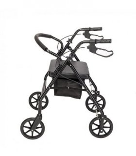 Steel Walker with Wheels Black