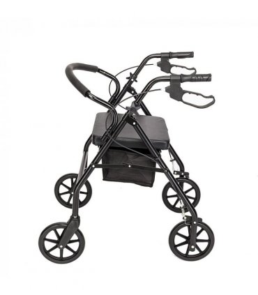 Steel Walker with Wheels Black