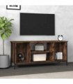 vidaXL TV Cabinet Smoked Oak 102x35x45 cm Engineered Wood — V0672038063