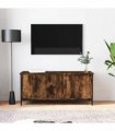 vidaXL TV Cabinet with Doors Smoked Oak 102x35x45 cm Engineered Wood
