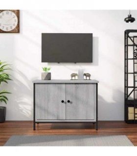 vidaXL TV Cabinet with Doors Grey Sonoma 60x35x45 cm Engineered Wood