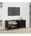 vidaXL TV Cabinet Black Oak 100 x 40 x 45 cm Engineered Wood