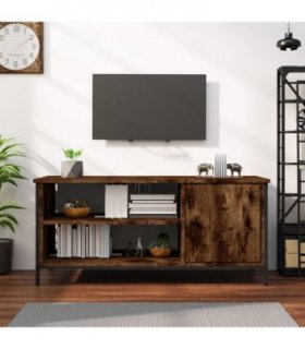 vidaXL TV Cabinet Smoked Oak 100x40x45 cm Engineered Wood