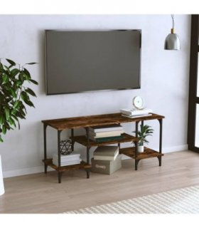 vidaXL TV Cabinet Smoked Oak 102x35x45.5 cm Engineered Wood