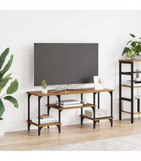 vidaXL TV Cabinet Old Wood 102 x 35 x 45.5 cm Engineered Wood and Iron