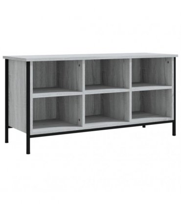 vidaXL Shoe Cabinet Grey Sonoma 100x35x50 cm Engineered Wood — Size: 100 x 35 x 50 cm